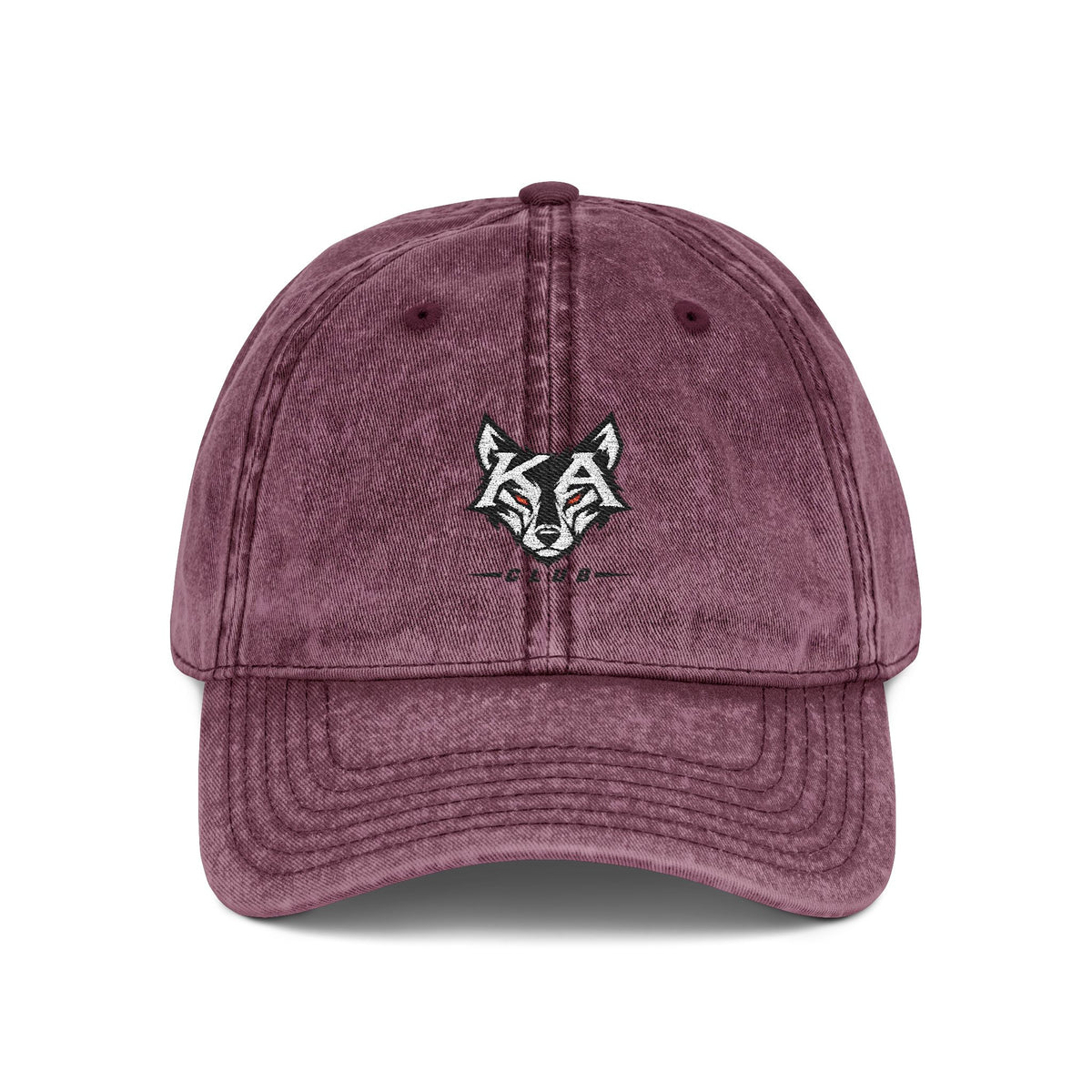 Embroidered Fox Vintage Cap — Distressed Cotton Baseball Hat