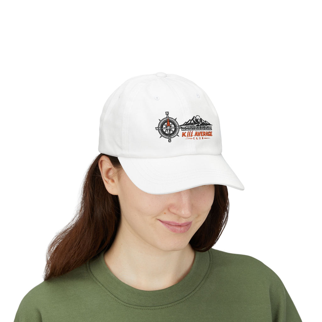 KILL AVERAGE CLUB Embroidered Dad Cap – Compass & Mountains