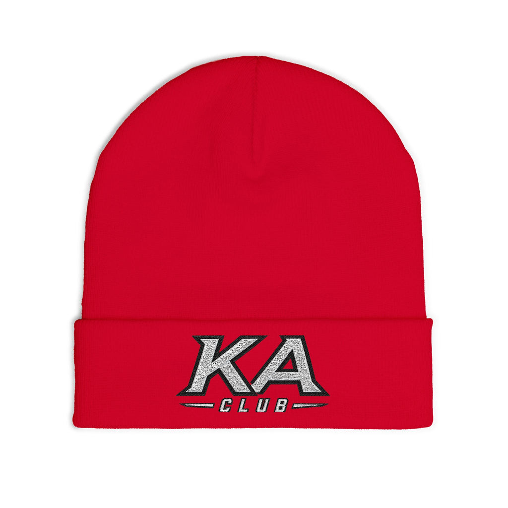 KA Club Embroidered Knit Beanie — Streetwear Winter Hat