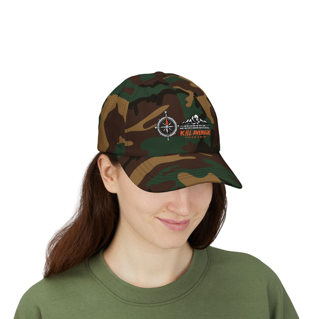 KILL AVERAGE CLUB Embroidered Dad Cap – Compass & Mountains
