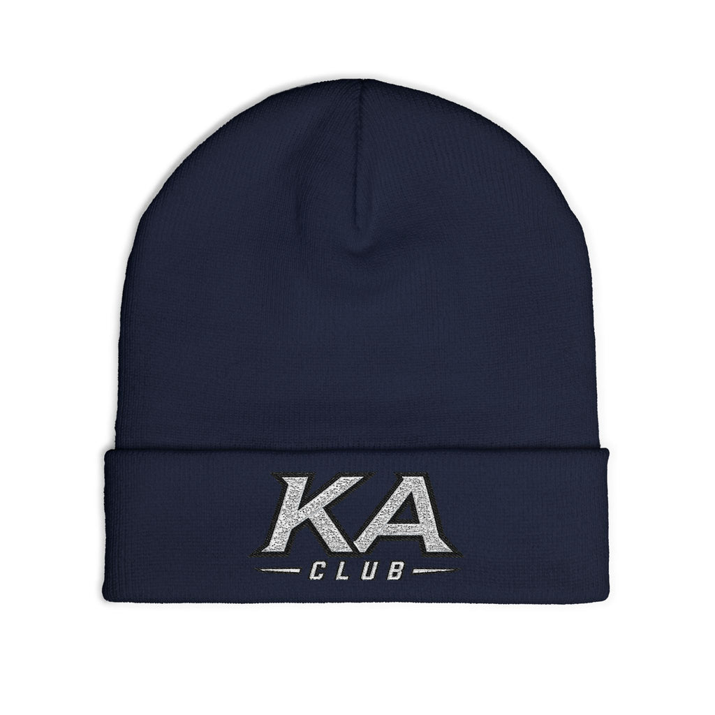 KA Club Embroidered Knit Beanie — Streetwear Winter Hat