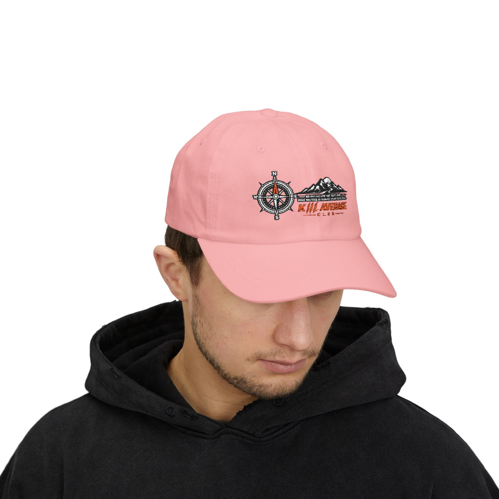 KILL AVERAGE CLUB Embroidered Dad Cap – Compass & Mountains