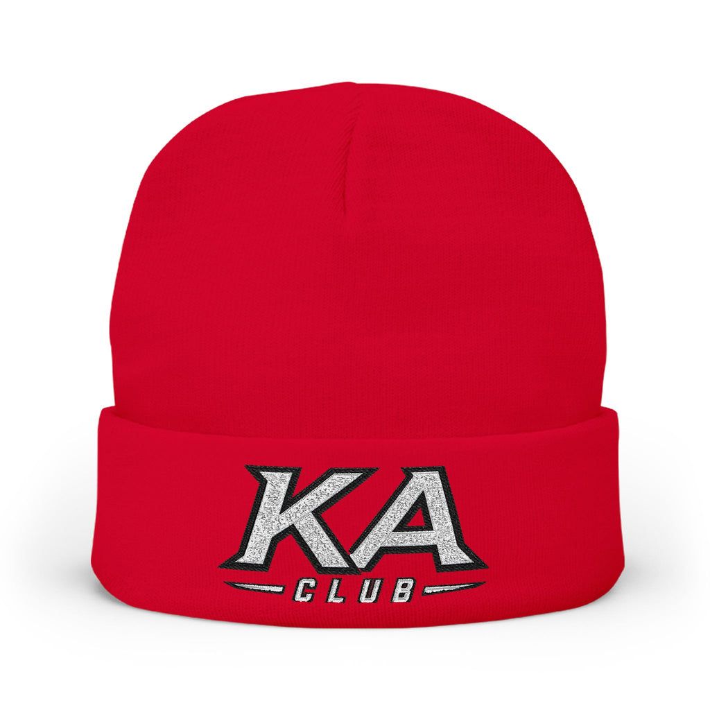 KA Club Embroidered Knit Beanie — Streetwear Winter Hat