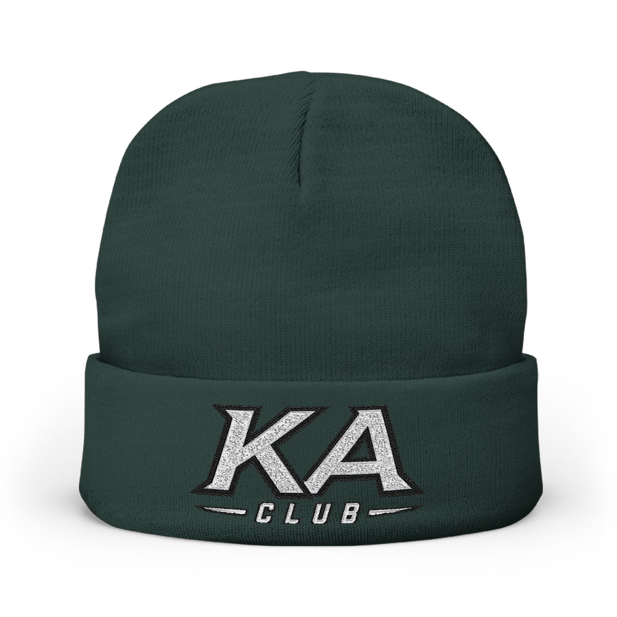 KA Club Embroidered Knit Beanie — Streetwear Winter Hat