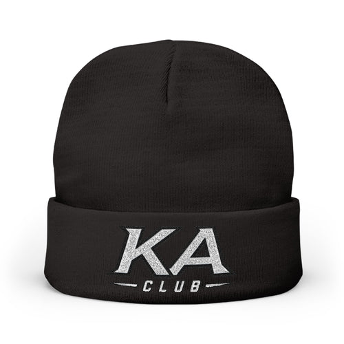 KA Club Embroidered Knit Beanie — Streetwear Winter Hat