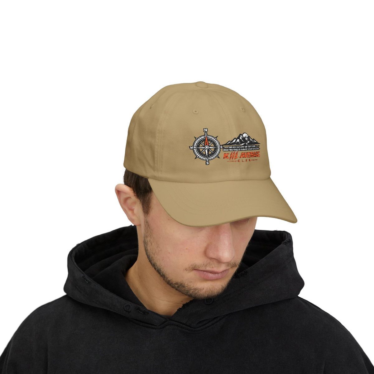 KILL AVERAGE CLUB Embroidered Dad Cap – Compass & Mountains