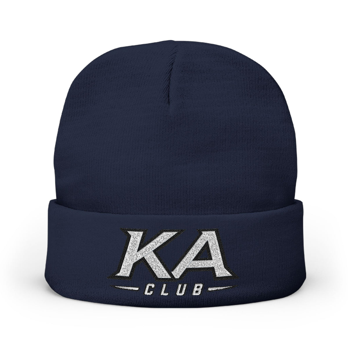 KA Club Embroidered Knit Beanie — Streetwear Winter Hat
