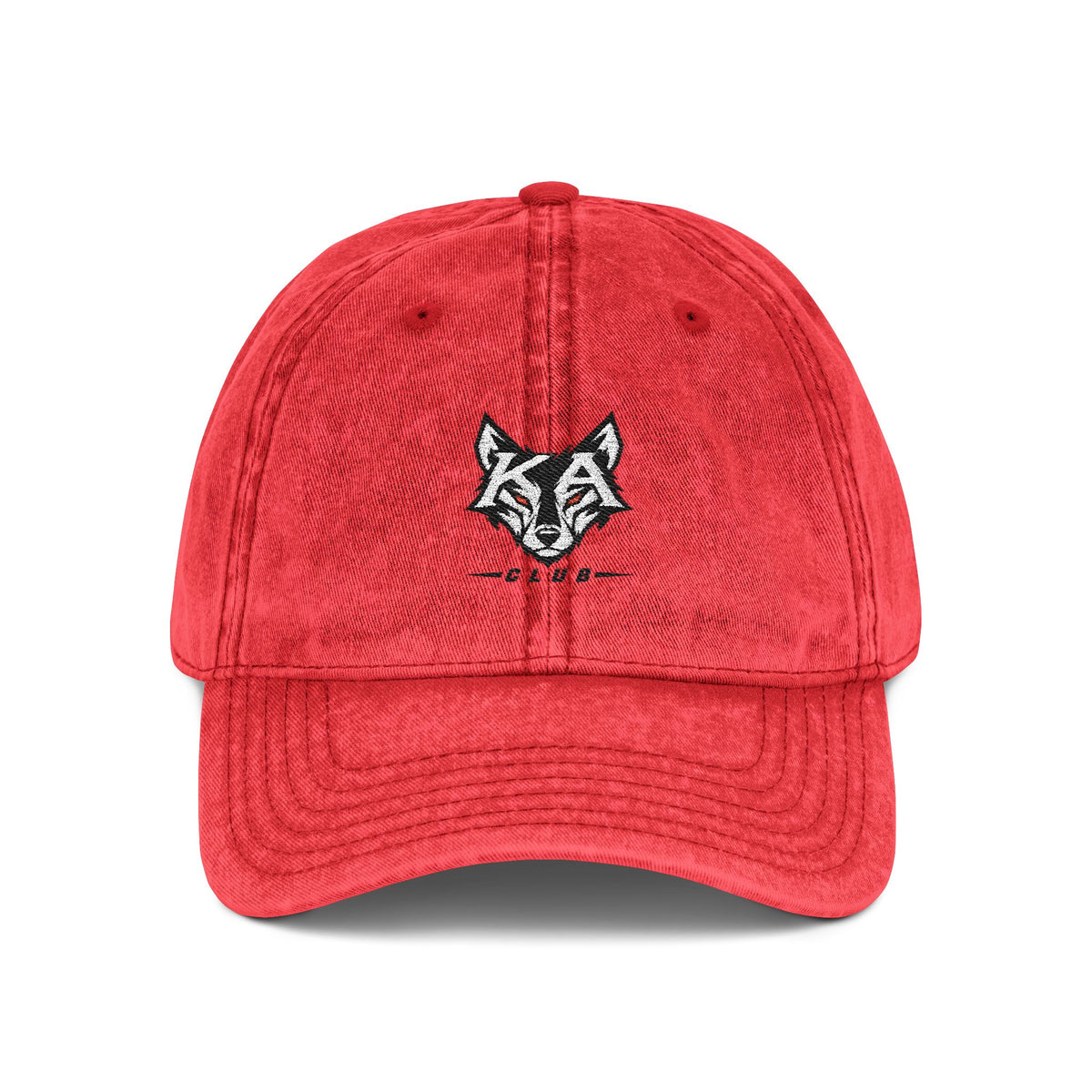 Embroidered Fox Vintage Cap — Distressed Cotton Baseball Hat