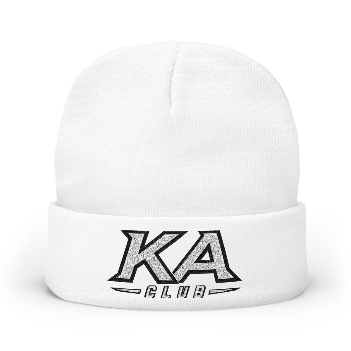 KA Club Embroidered Knit Beanie — Streetwear Winter Hat