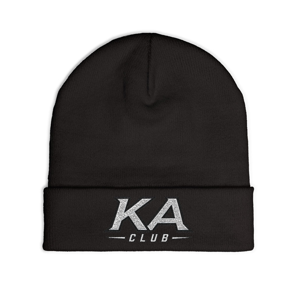 KA Club Embroidered Knit Beanie — Streetwear Winter Hat