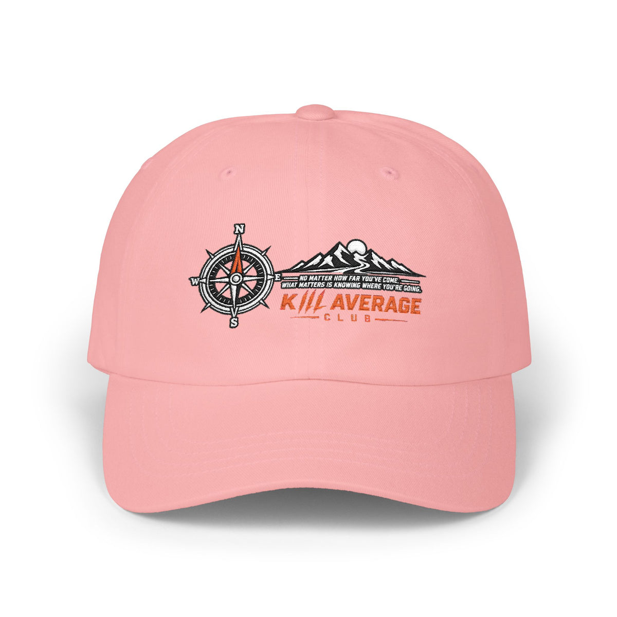 KILL AVERAGE CLUB Embroidered Dad Cap – Compass & Mountains