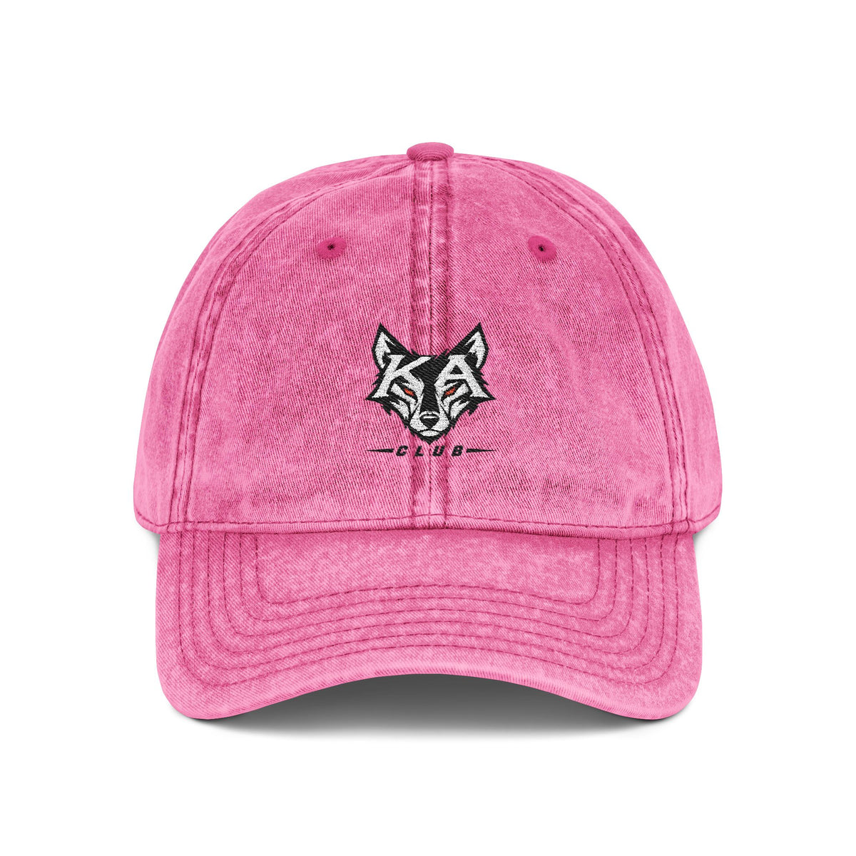 Embroidered Fox Vintage Cap — Distressed Cotton Baseball Hat