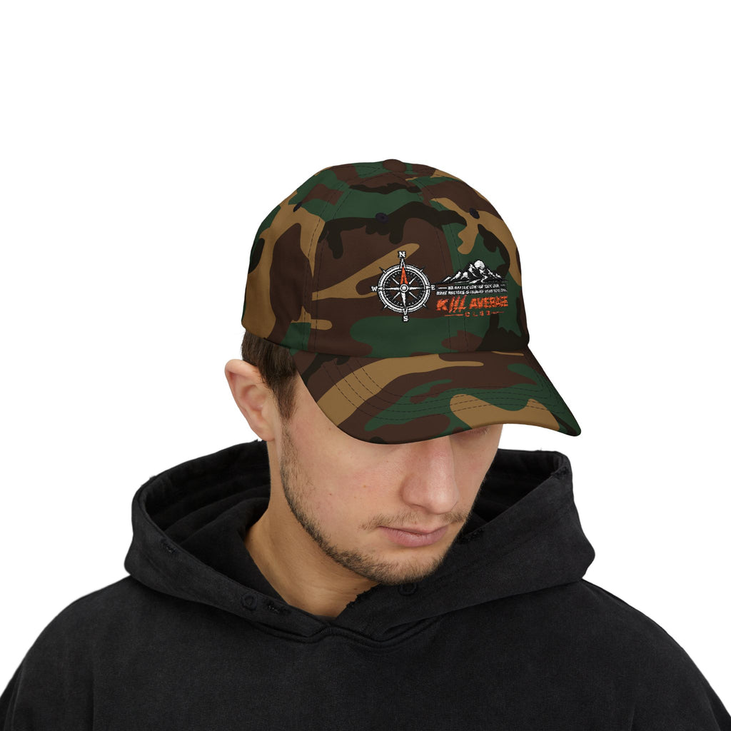 KILL AVERAGE CLUB Embroidered Dad Cap – Compass & Mountains