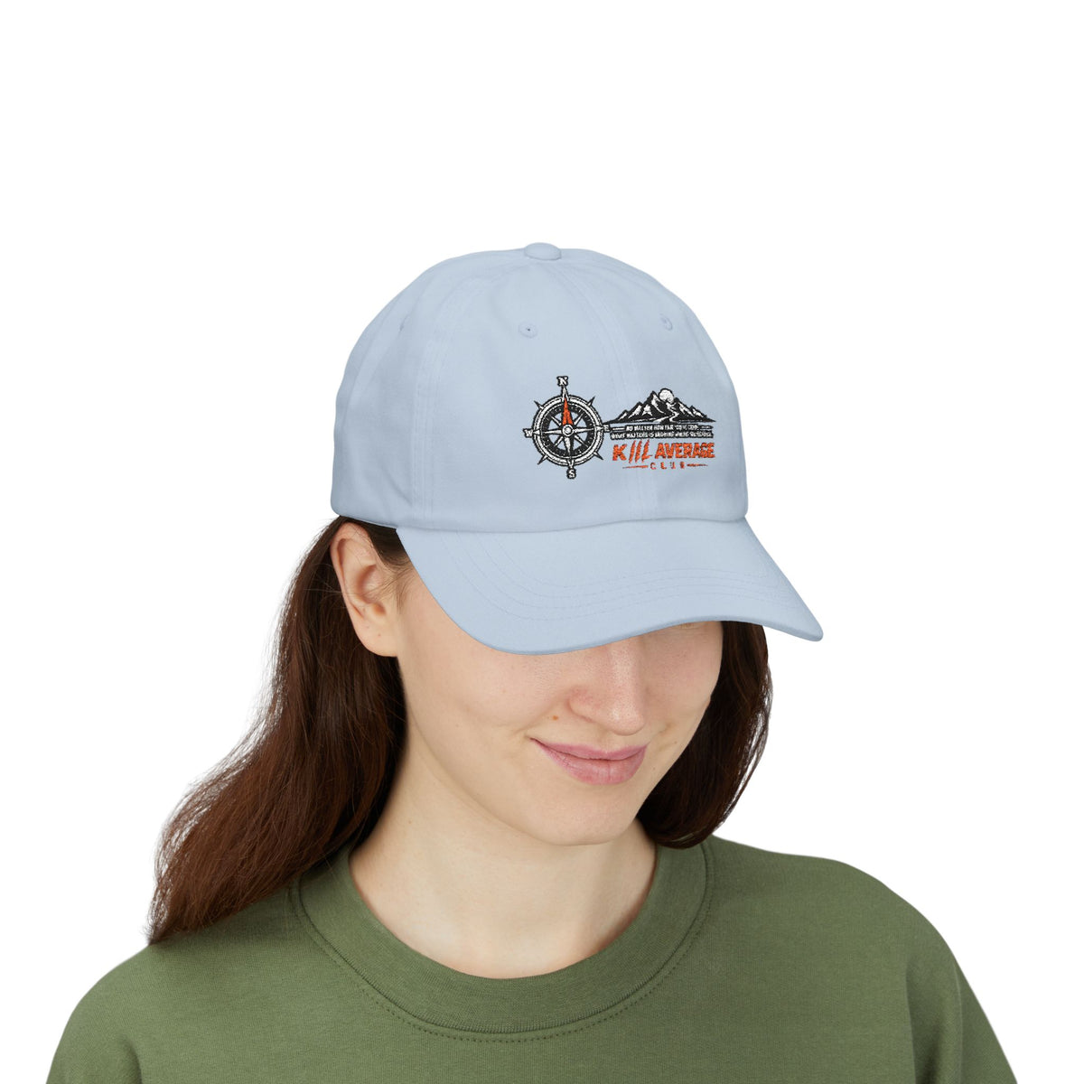 KILL AVERAGE CLUB Embroidered Dad Cap – Compass & Mountains