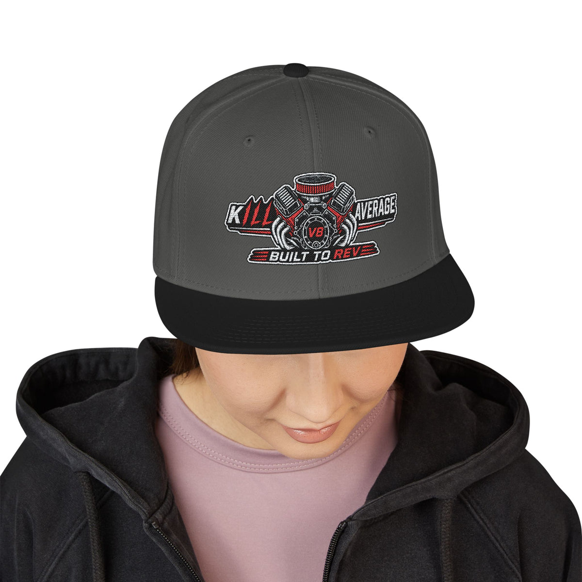 Kill Average Built to Rev V8 Embroidered Snapback Hat