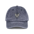 Embroidered Fox Vintage Cap — Distressed Cotton Baseball Hat