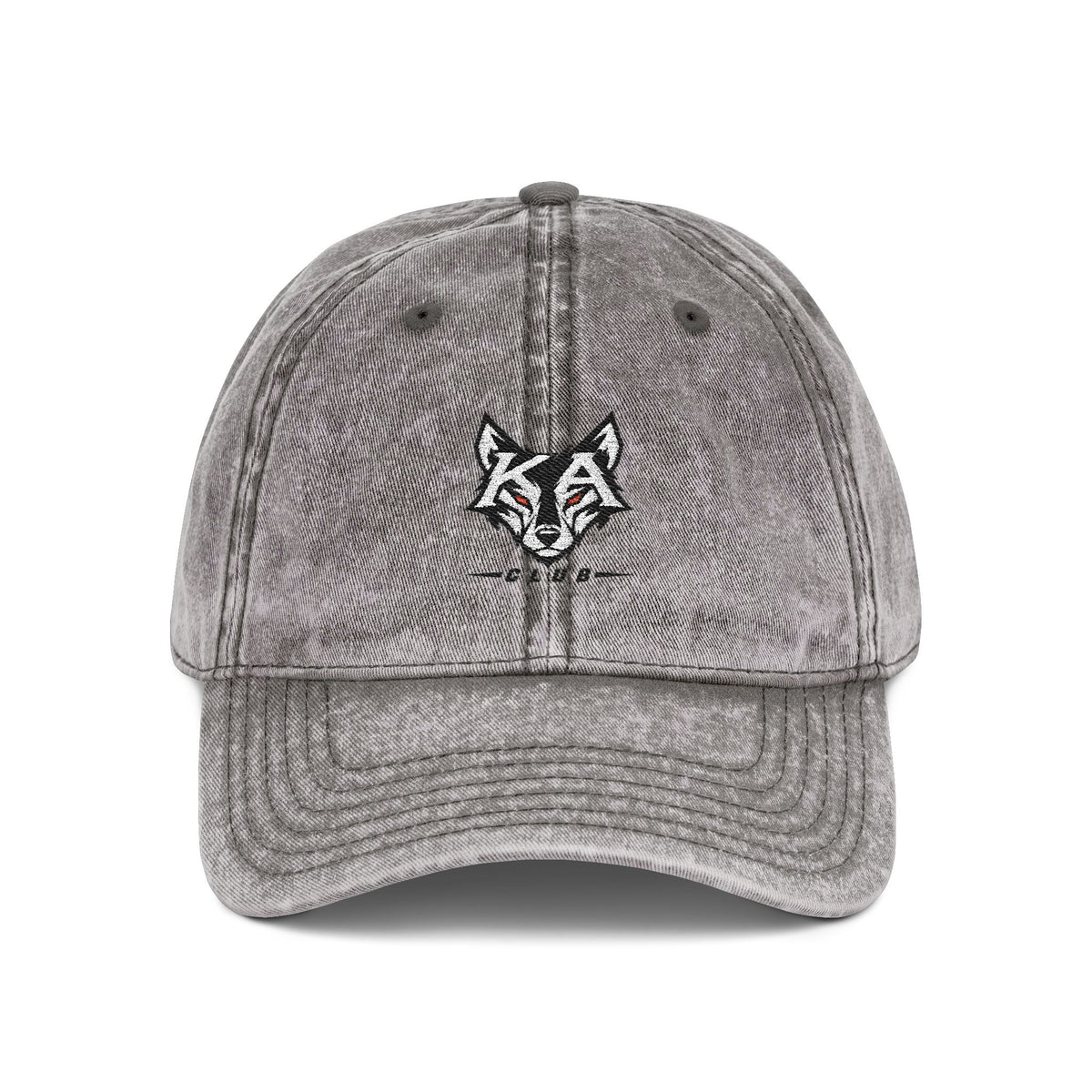 Embroidered Fox Vintage Cap — Distressed Cotton Baseball Hat