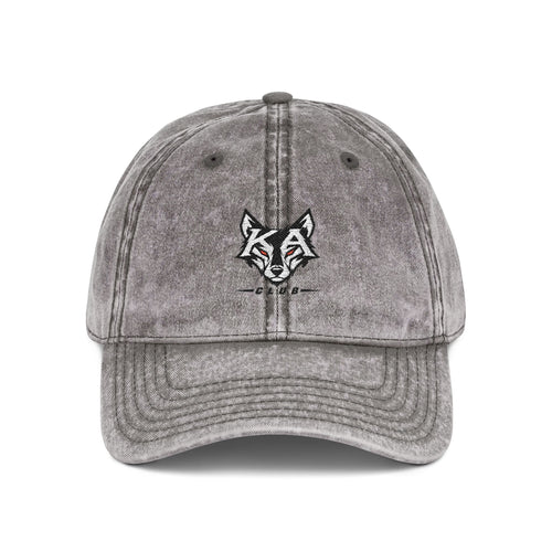 Embroidered Fox Vintage Cap — Distressed Cotton Baseball Hat
